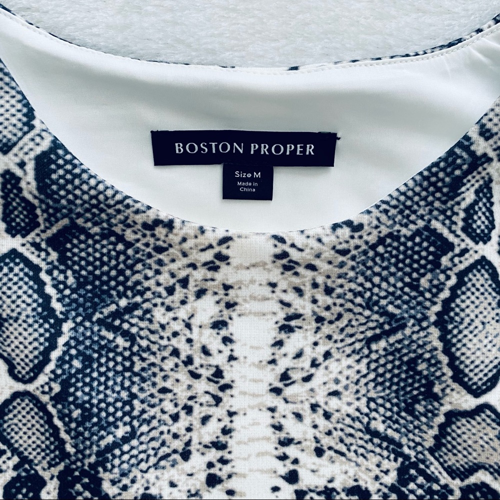 Boston Proper | Snakeskin Print Sleeveless Bodysu… - image 7